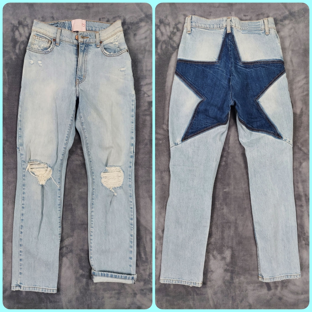 REVICE Star Girl Jeans In Light Blue, Sz 27
